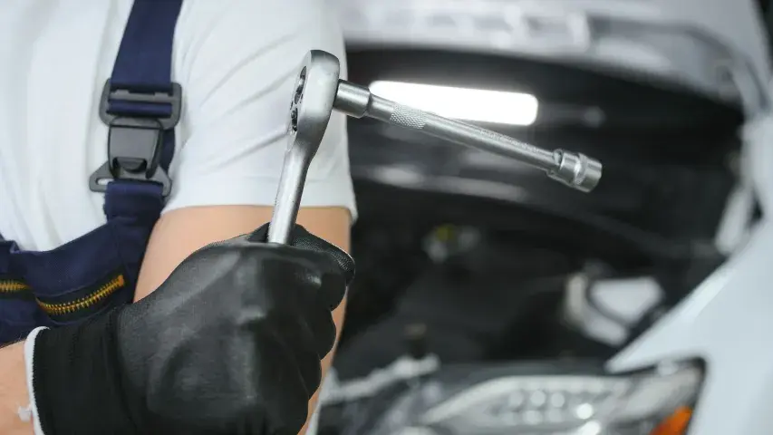mechanic man with tool